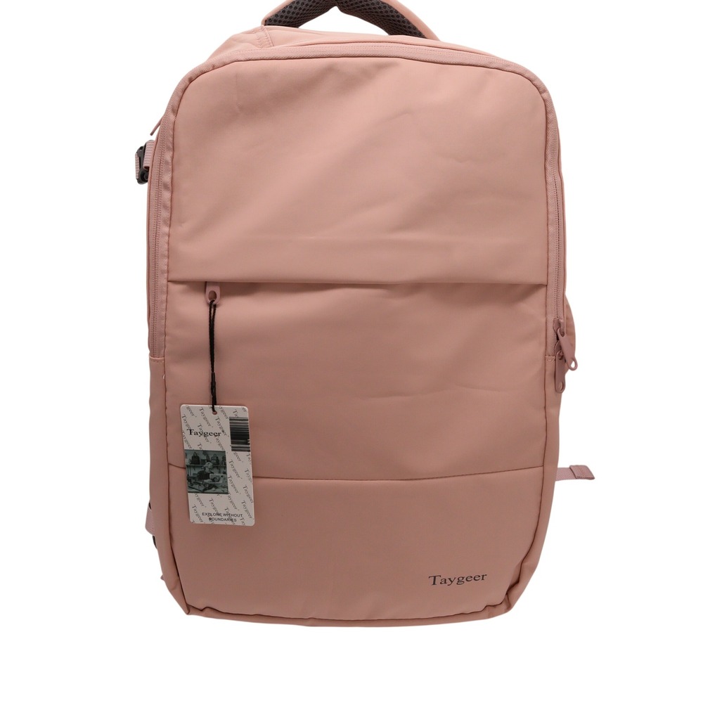 Taygeer Pink Travel Backpack Laptop Bag Carry On Water Resistant USB Port NEW
